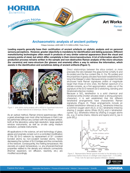 Archaeometric Analysis of Ancient Pottery Philippe Colomban, LADIR UMR 70 75 CNRS & UPMC, Thiais, France