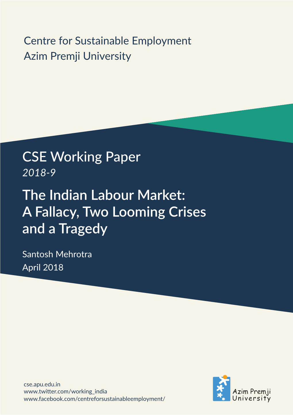 CSE Working Paper the Indian Labour Market