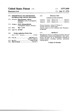 United States Patent (19) 11 3,971,808 Baumann Et Al