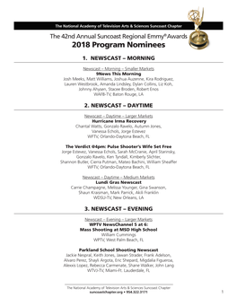 2018 Program Nominees