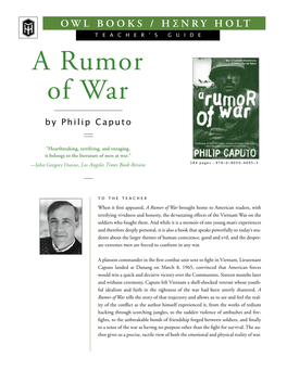 A Rumor of War