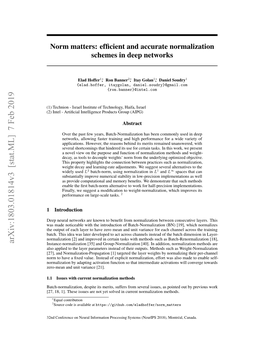 Norm Matters: Efficient and Accurate Normalization Schemes in Deep Networks