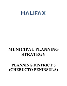 Municipal Planning Strategy