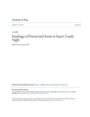 Fandango of Harriet and Annie in Sayers' Gaudy Night Mary Lynne Gasaway-Hill