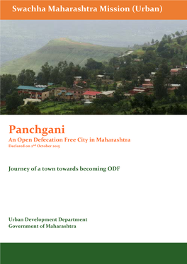 Panchgani an Open Defecation Free City in Maharashtra Declared on 2Nd October 2015