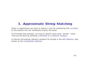 3. Approximate String Matching