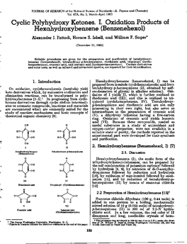 Cyclic Polyhydroxy Ketones. I. Oxidation Products of Hexahydroxybenzene (Benzenehexol) Alexander J
