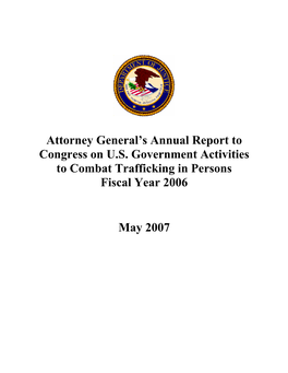 Attorney General's Annual Report to Congress on U.S. Government