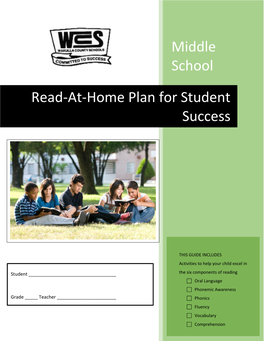 Middle School Read-At-Home Plan for Student Success