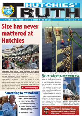 Hutchies’ Hutchinson Builders 1912  2012