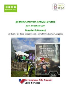 Birmingham Park Ranger Events
