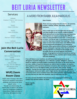 Beit Luri a Newsletter