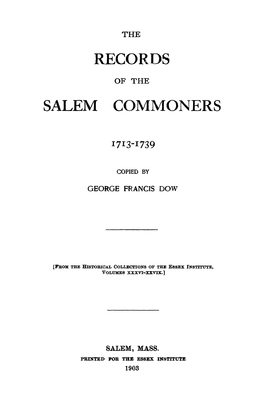 Salem Commoners