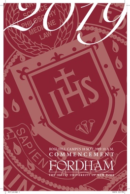 Commencement Program 2019