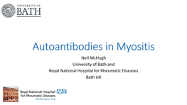 Autoantibodies in Myositis