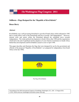 Stillborn—Flags Designed for the “Republic of Kwandebele”