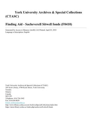Sacheverell Sitwell Fonds (F0410)