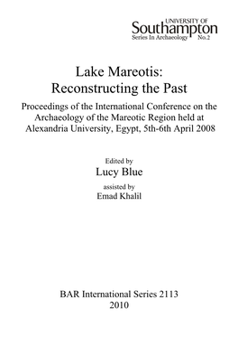 Lake Mareotis: Reconstructing the Past