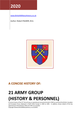 21 Army Group History & Personnel
