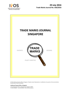 Trade Marks Journal No. 030/2016