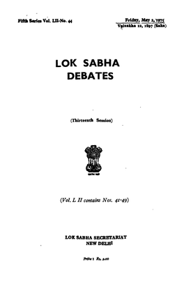 Lok Sabha Debates