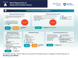 Novel Approaches in Advanced Prostate Cancer