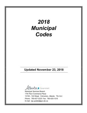 2018 Municipal Codes