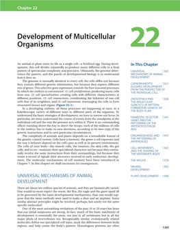 Development of Multicellular Organisms 22