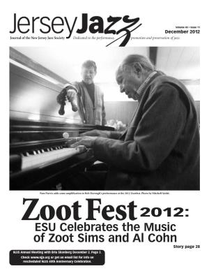 Of Zoot Sims and Al Cohn Story Page 28 NJJS Annual Meeting with Bria Skonberg December 2