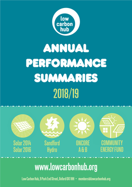 Annual Performance Summaries 2018/19
