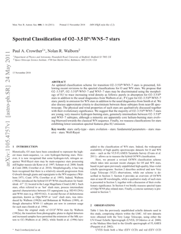 Spectral Classification of O2–3.5 If*/WN5–7 Stars