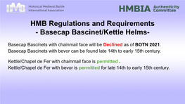 Basecap Bascinet/Kettle Helms