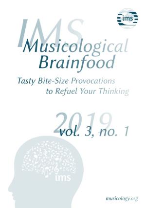 IMS Musicological Brainfood 3, No. 1 (2019)