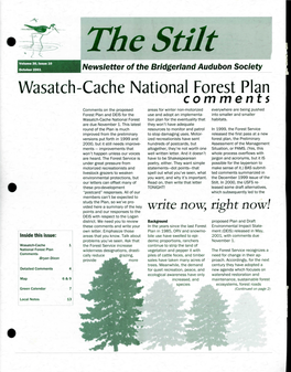 Wasatch-Cache National Forest Plan