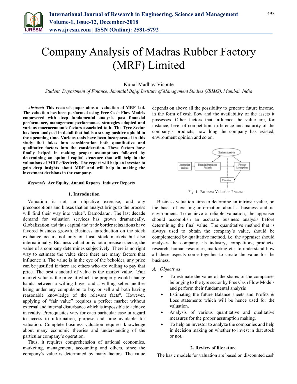 Company Analysis of Madras Rubber Factory (MRF) Limited