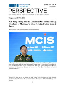 Min Aung Hlaing and His Generals: Data on the Military Members of Myanmar’S State Administration Council Junta