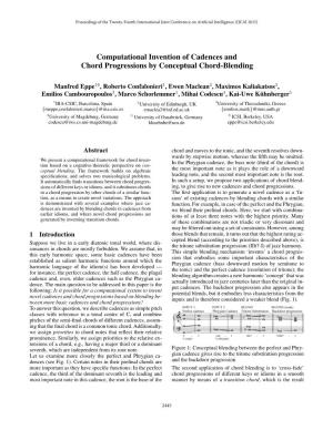 Computational Invention of Cadences and Chord Progressions by Conceptual Chord-Blending