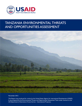 Tanzania Environmental Threats and Opportunities Assessment