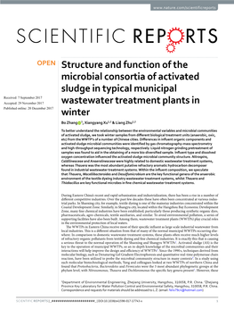 Structure and Function of the Microbial Consortia of Activated Sludge In