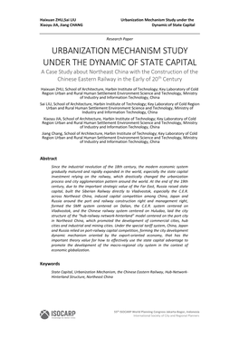 Urbanization Mechanism Study Under the Dynamic of State Capital