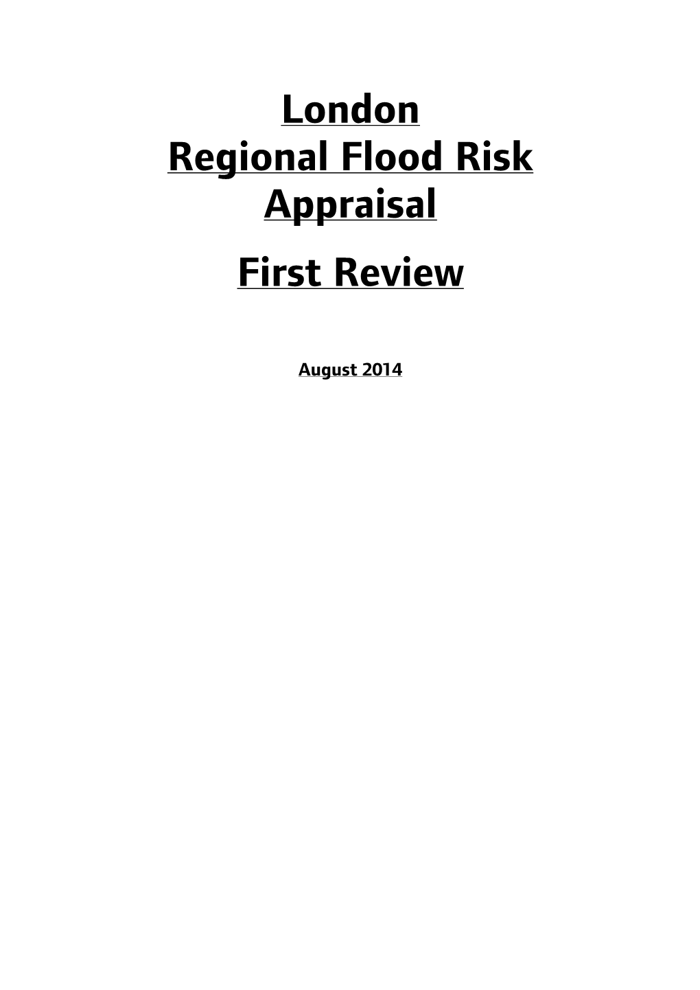 Regional Flood Risk Assessment