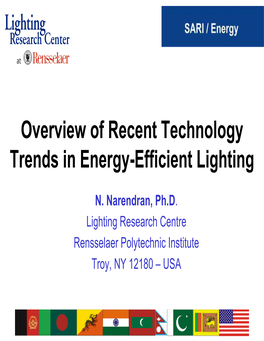 Overview of Recent Technology Trends in Energy-Efficient Lighting