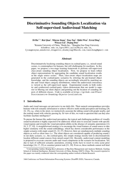 Discriminative Sounding Objects Localization Via Self-Supervised Audiovisual Matching