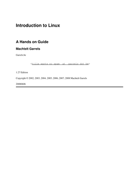 Introduction to Linux [Pdf]