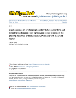 Lighthouses As an Overlapping Boundary Between Maritime And