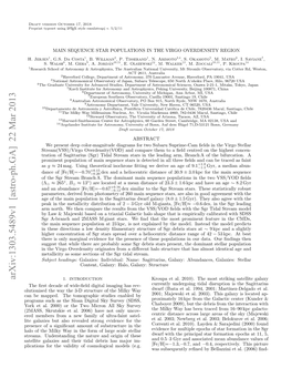 Main Sequence Star Populations in the Virgo Overdensity Region