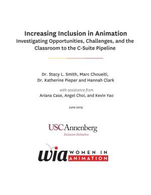 Increasing Inclusion in Animation