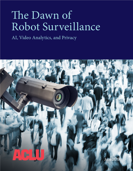E Dawn of Robot Surveillance AI, Video Analytics, and Privacy