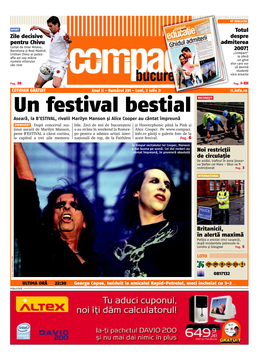 Un Festival Bestial BUCURE{TI Asear`, La B’ESTIVAL, Rivalii Marilyn Manson [I Alice Cooper Au C#Ntat \Mpreun` EVENIMENT Dup` Concertul Sus- Bile