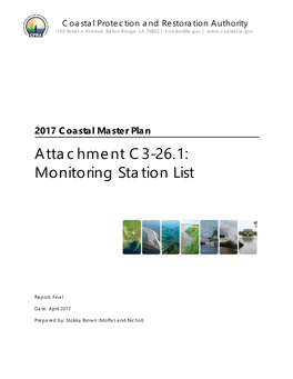 Attachment C3-26.1: Monitoring Station List